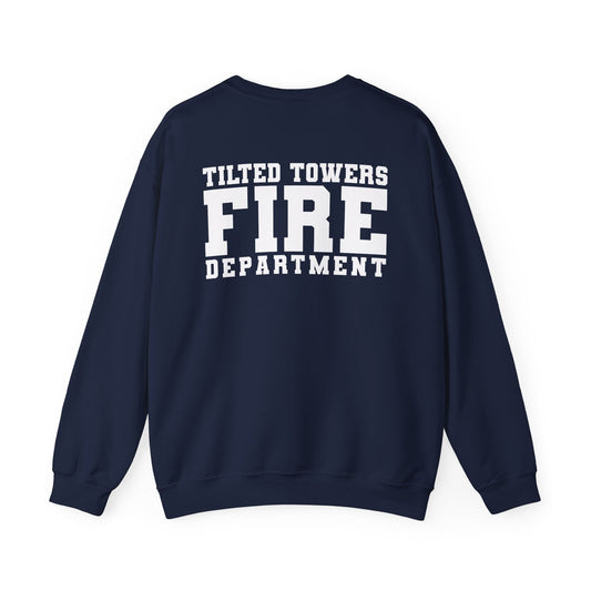 Tilted Towers Fire Department Sweatshirt, Navy - Failure International